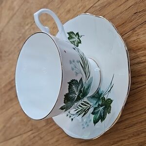 Vintage Elizabethan leaf cup and saucer